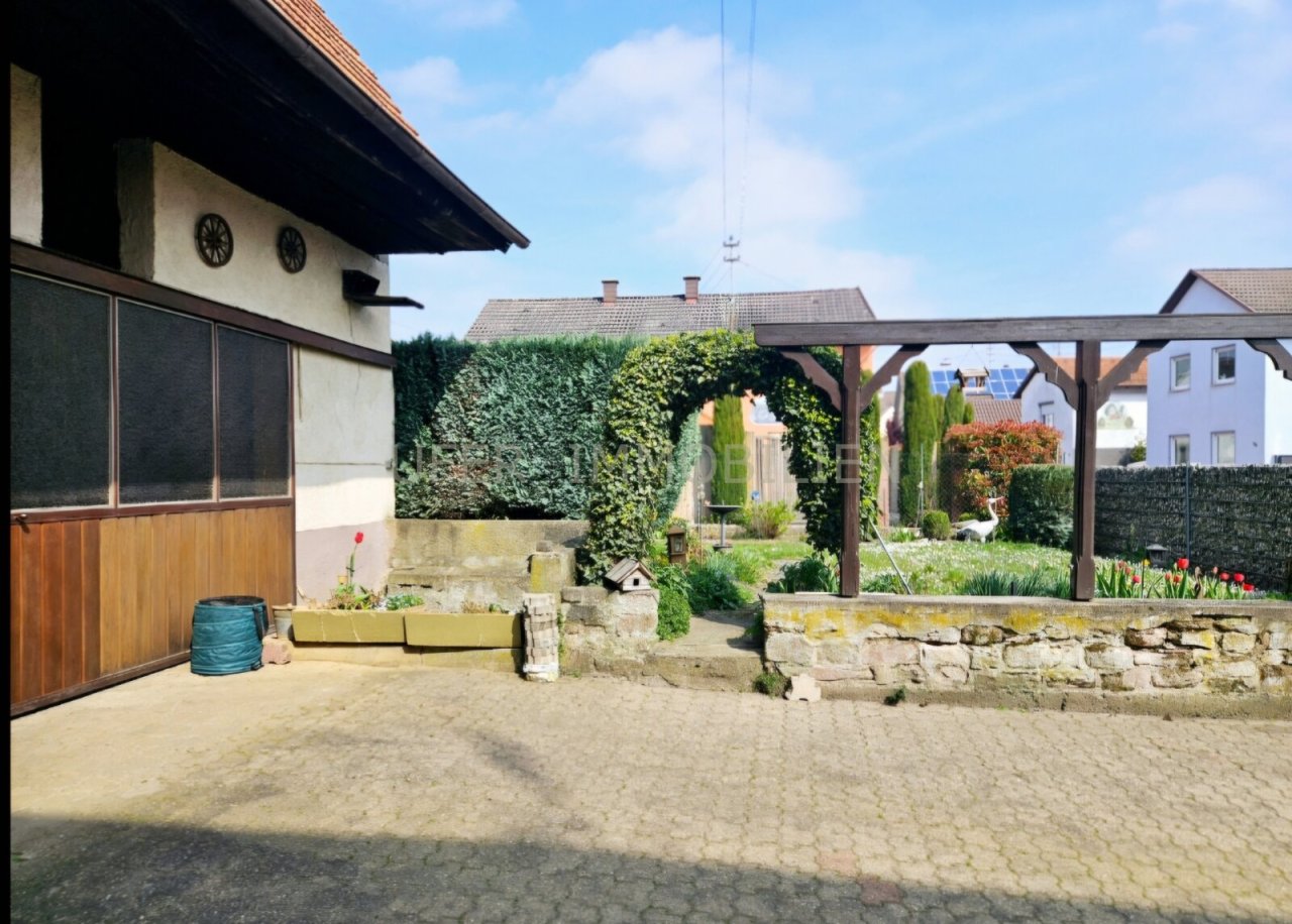 Blick vom Haus in den Garten