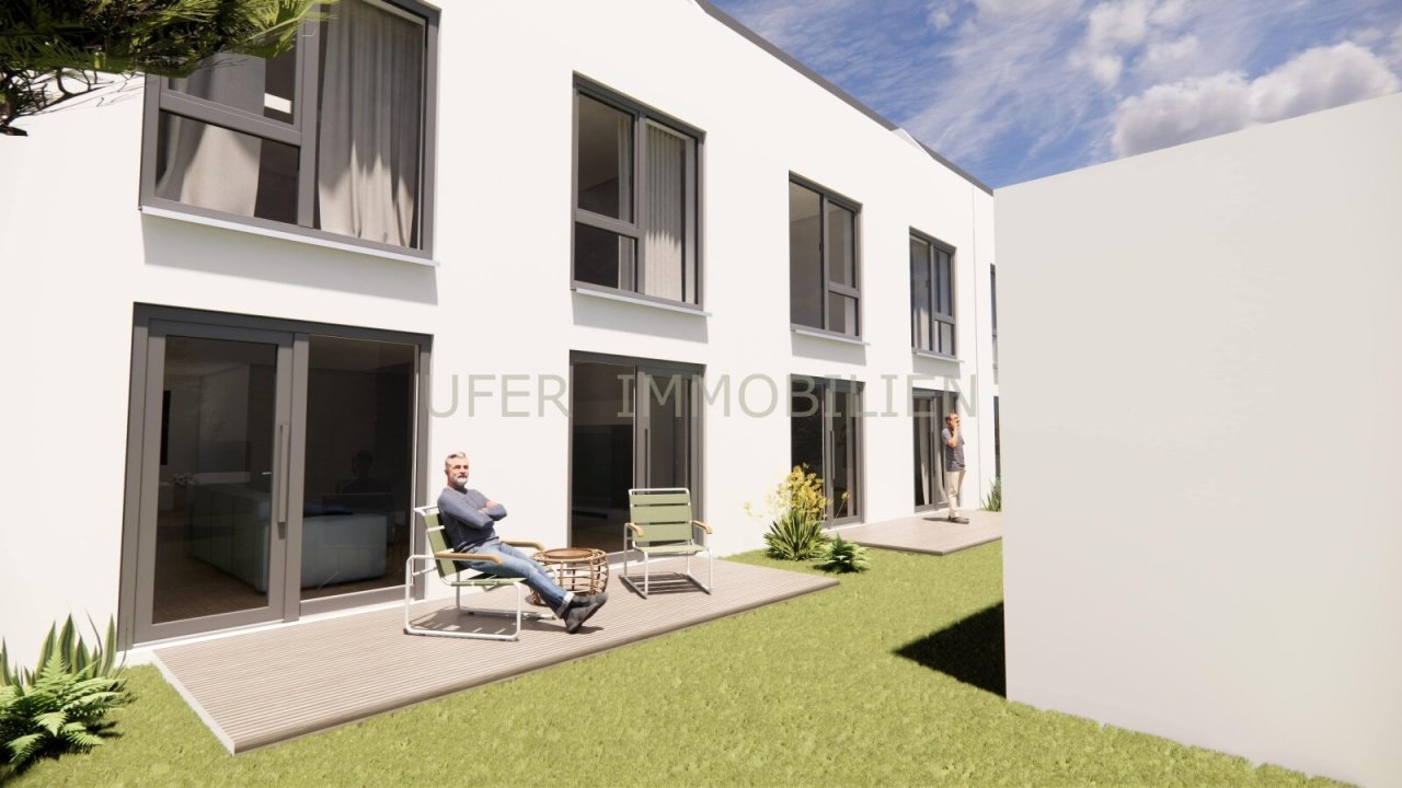 Visualisierung Garten mit Terrasse Visualisierung Garten mit Terrasse